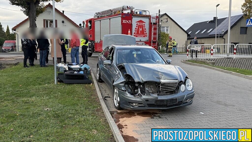 Zderzenie trzech samochodów na ulicy Prószkowskiej w Opolu