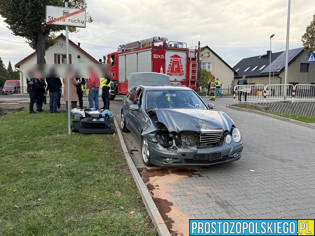 Zderzenie trzech samochodów na ulicy Prószkowskiej w Opolu