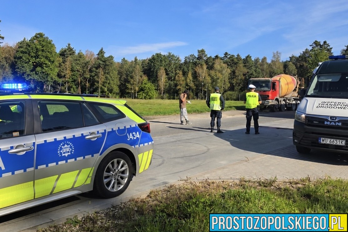 Kierował betoniarką po alkoholu. 30-latek stracił prawo jazdy