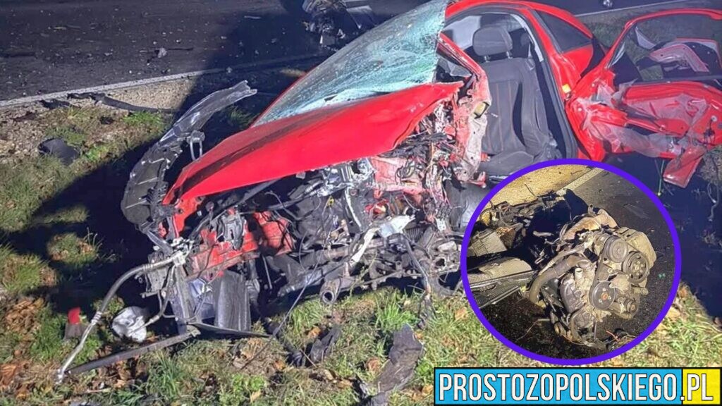 Wypadek na DW454 pod Namysłowem. Audi uderzyło w tył mercedesa, dwie kobiety trafiły do szpitala