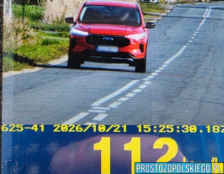 Jechał 112 km/h na „pięćdziesiątce”. 40-latek stracił prawo jazdy w gminie Rudniki
