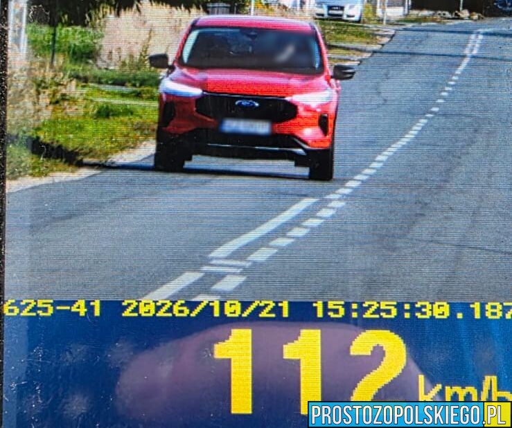 Jechał 112 km/h na „pięćdziesiątce”. 40-latek stracił prawo jazdy w gminie Rudniki
