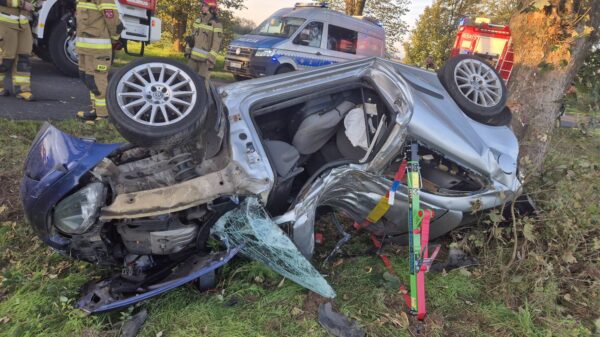 Tragiczny wypadek na DW407 między Kuropasem a Korfantowem. Nie żyje kierowca